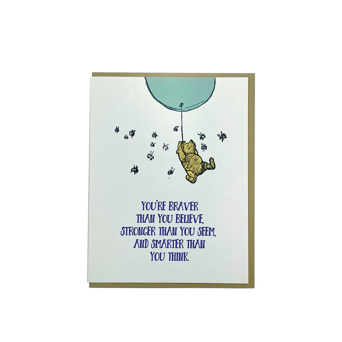 You're Braver than you Believe - Pooh Card