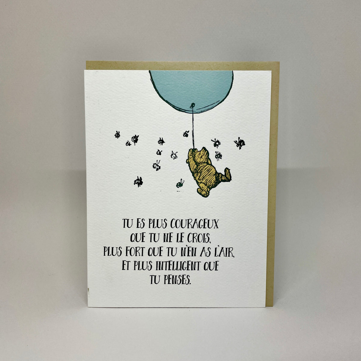 Yu es plus Courageux - Pooh Card