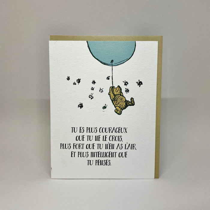 Yu es plus Courageux - Pooh Card